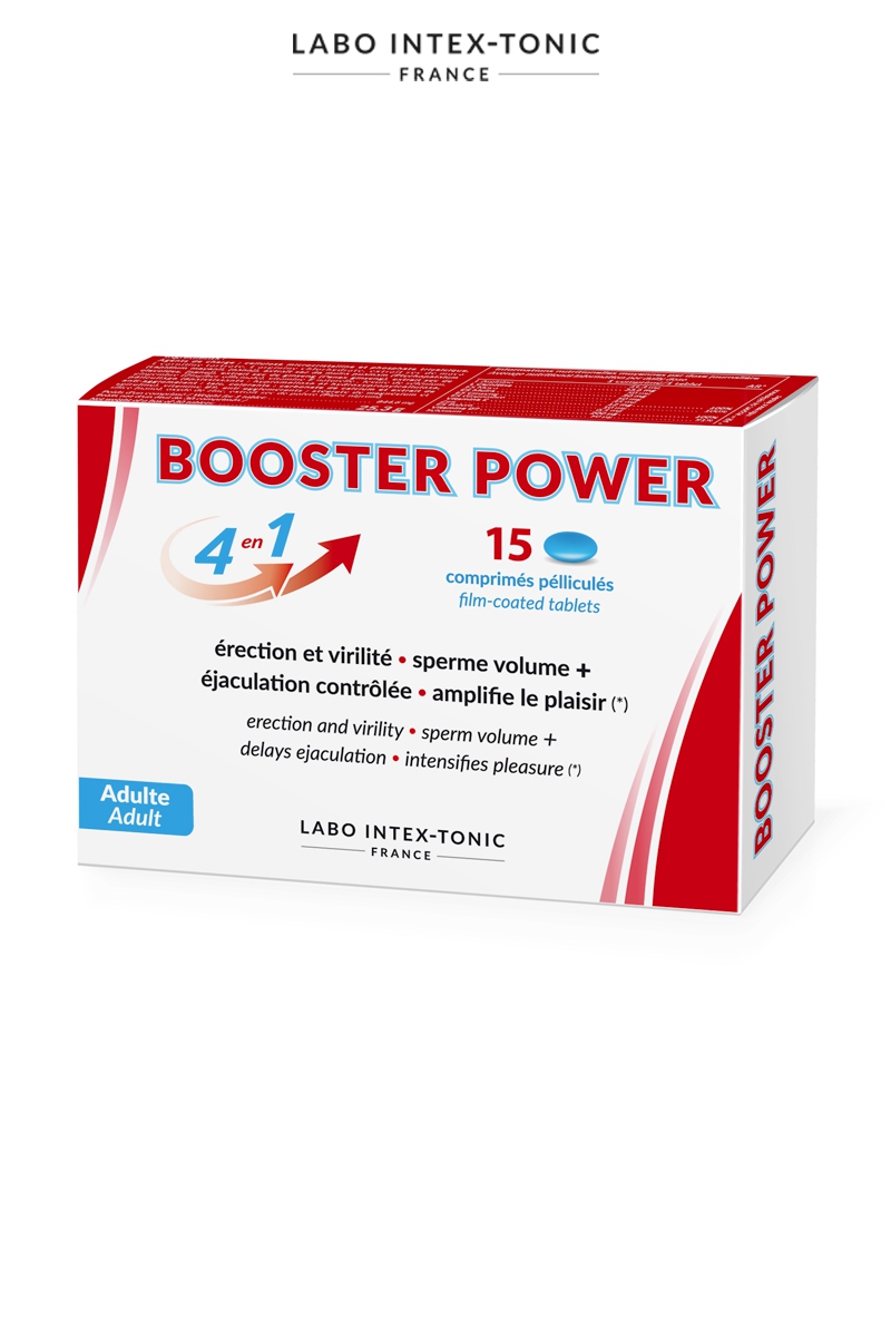 aphrodisiaque masculin Booster Power (15 comprimés), Laboratoire Intex-Tonic,
