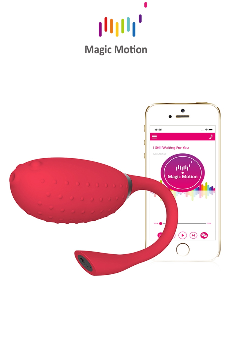 oeuf vibrant connecté Magic Fugu rouge, Magic-Motion