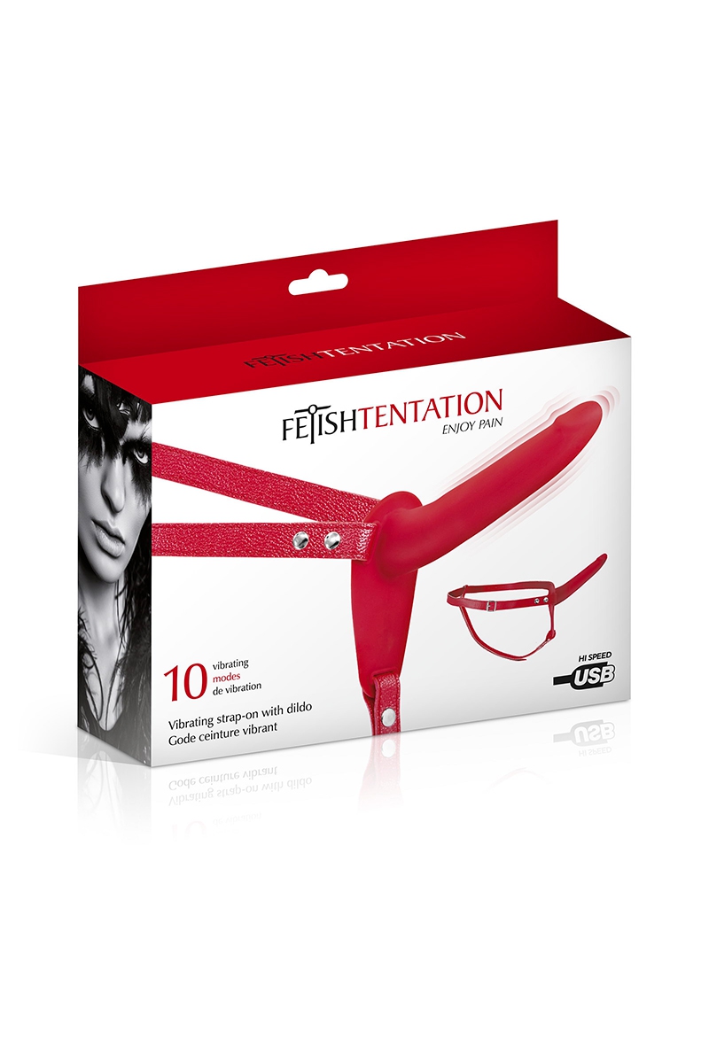 gode ceinture rouge vibrant FETISH TENTATION (3)
