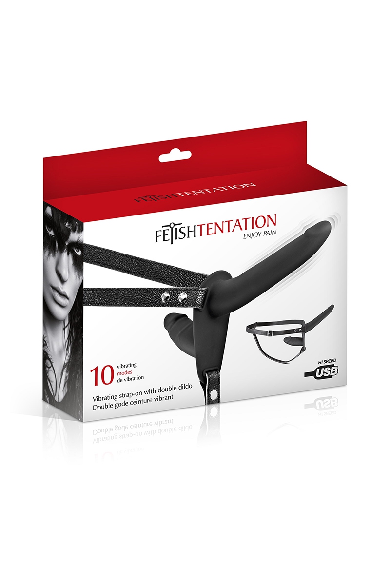 double gode ceinture noir vibrant FETISH TENTATION (3)
