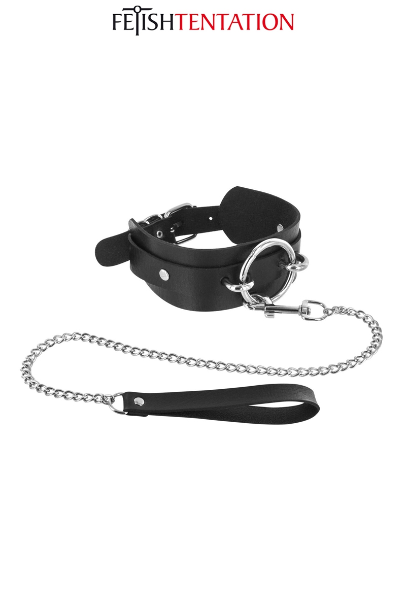 collier avec anneau et laisse FETISH TENTATION