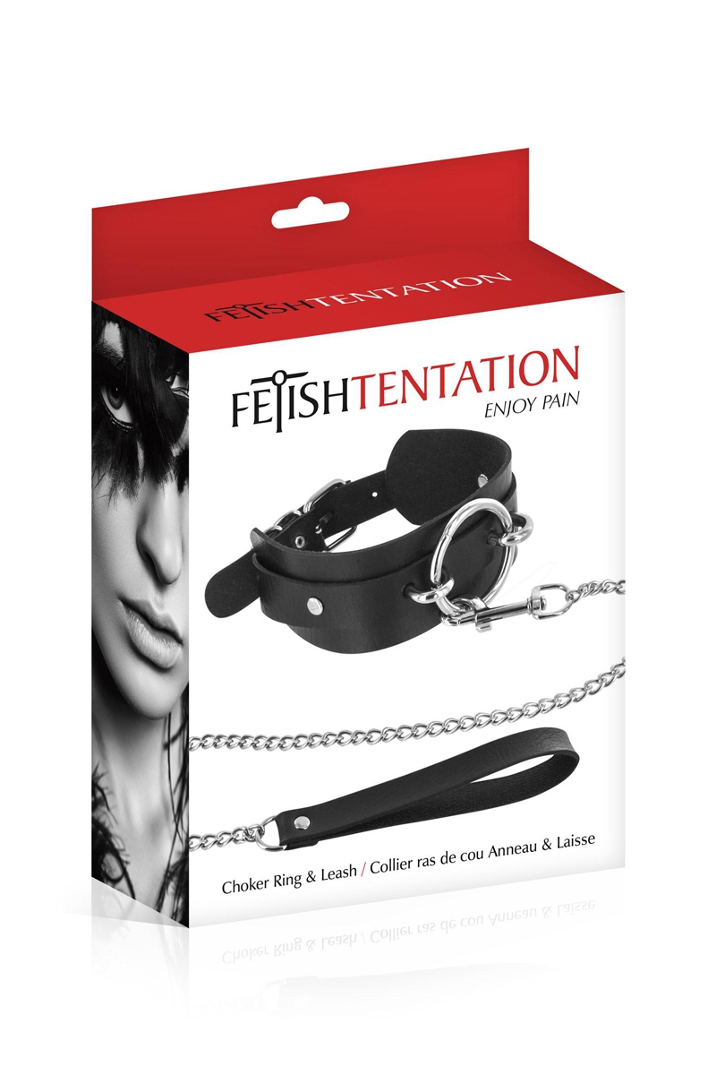 collier avec anneau et laisse FETISH TENTATION (2)