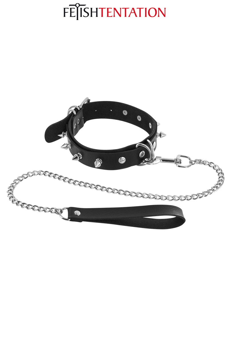 collier à pointes et laisse FETISH TENTATION