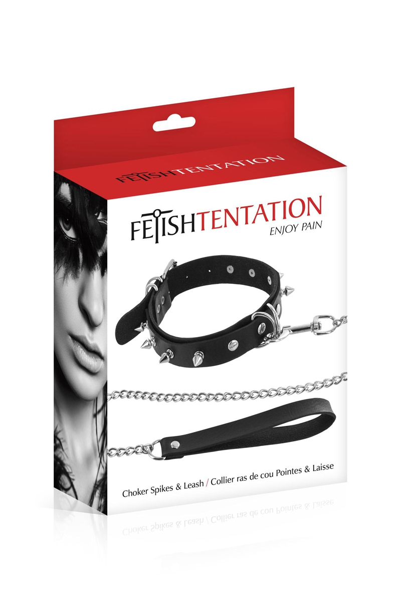 collier à pointes et laisse FETISH TENTATION (2)