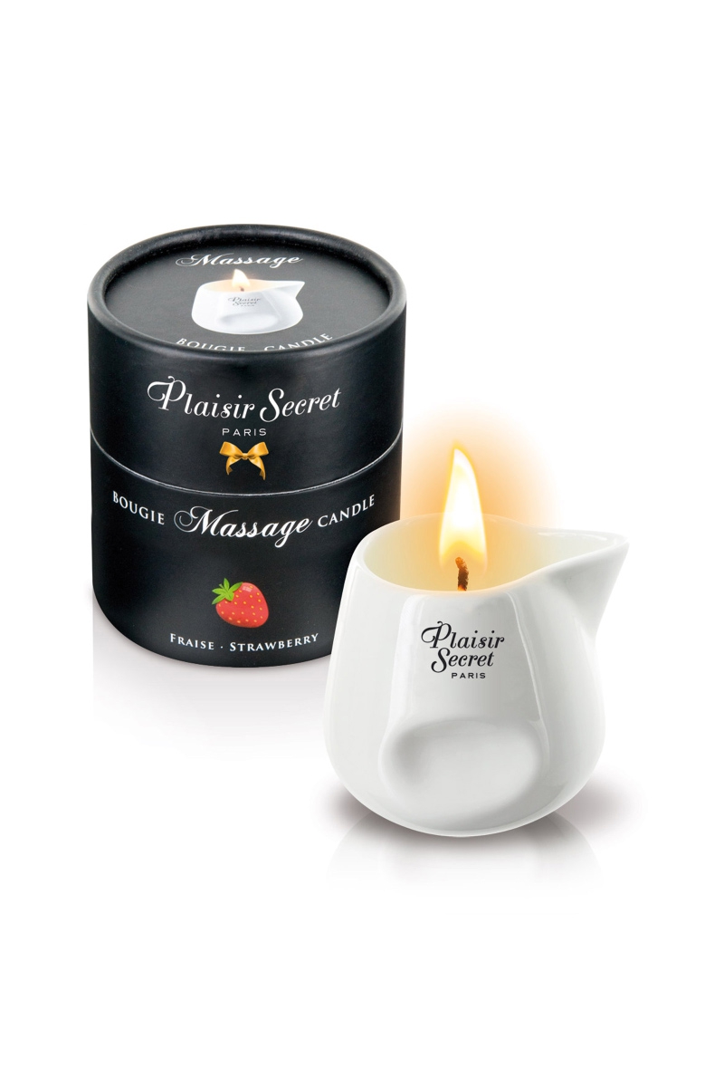 bougie de massage Fraise PLAISIRS SECRETS