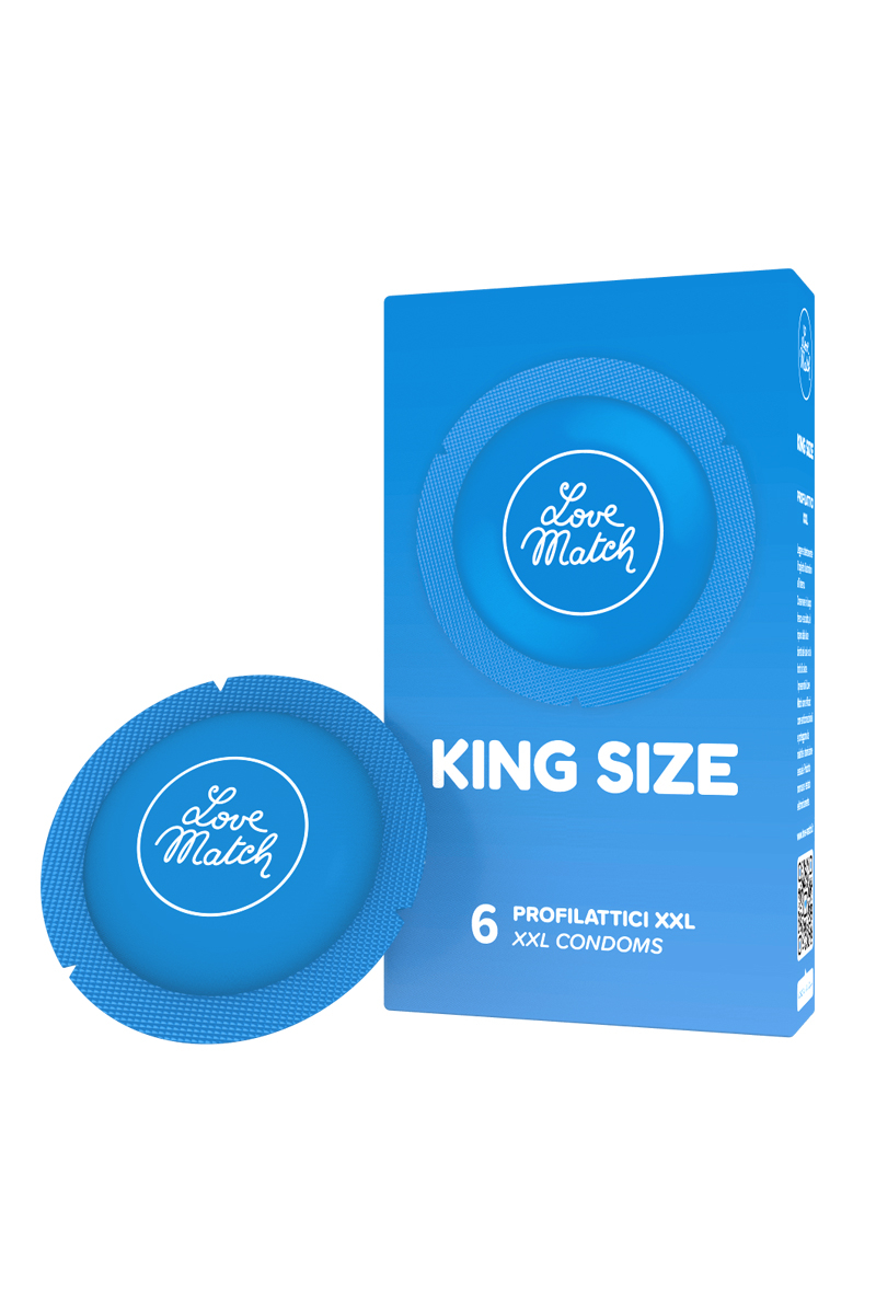 6 préservatifs King Size LOVE MATCH