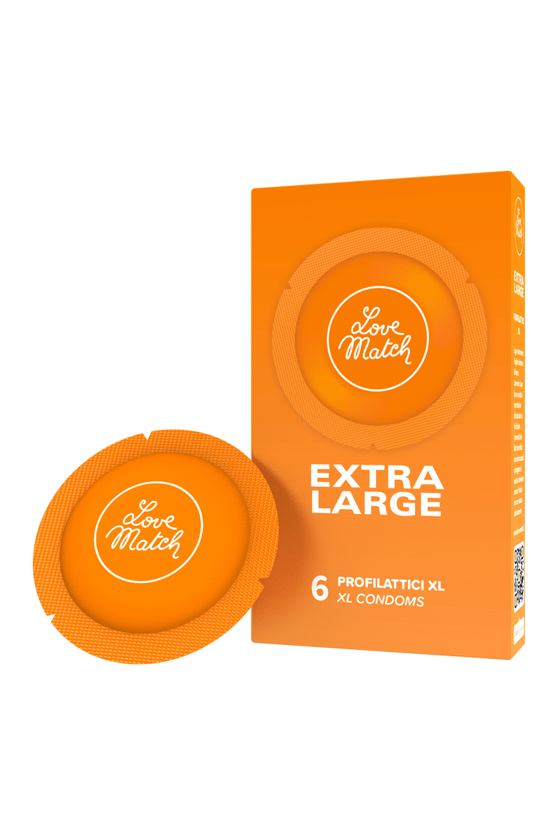 6 préservatifs Extra Large LOVE MATCH