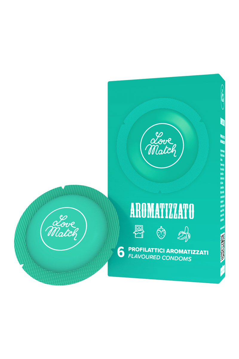 6 préservatifs Aromatisés LOVE MATCH