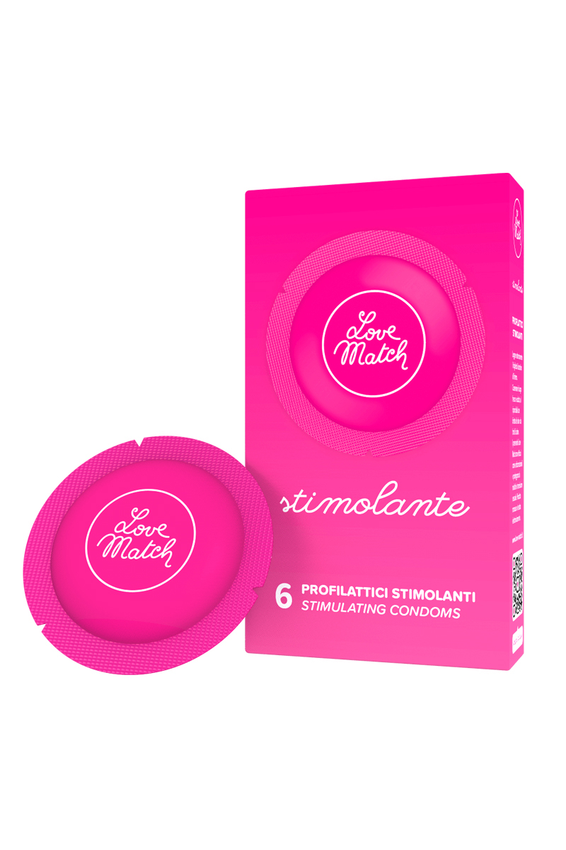 6 préservatifs Texturés LOVE MATCH