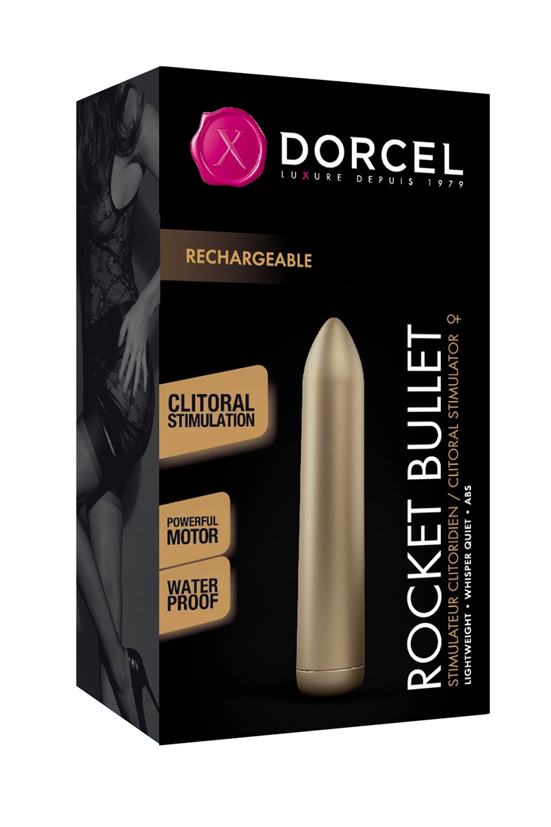 mini vibro "Rocket Bullet" doré Dorcel