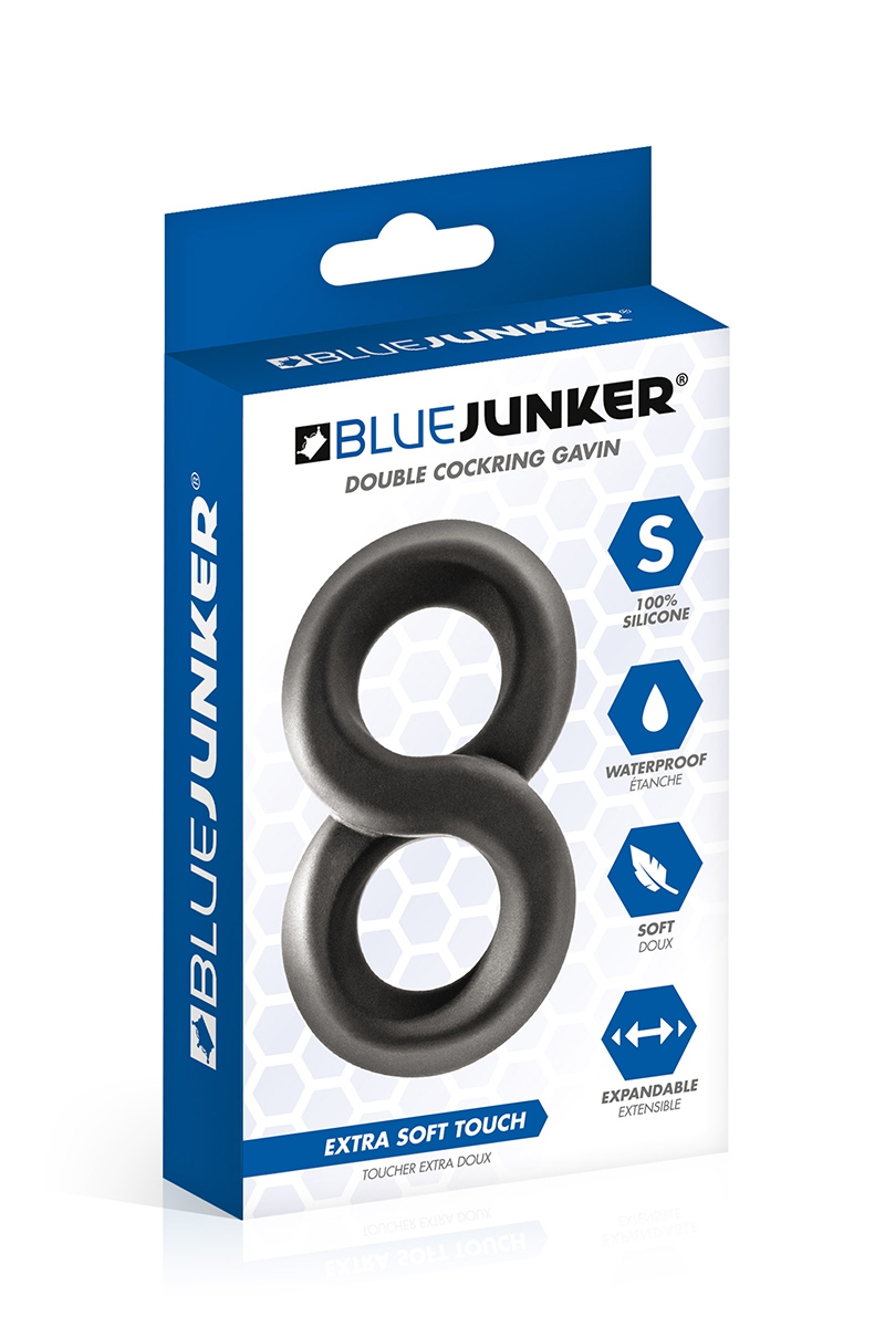 boite cockring double en 8 Blue Junker