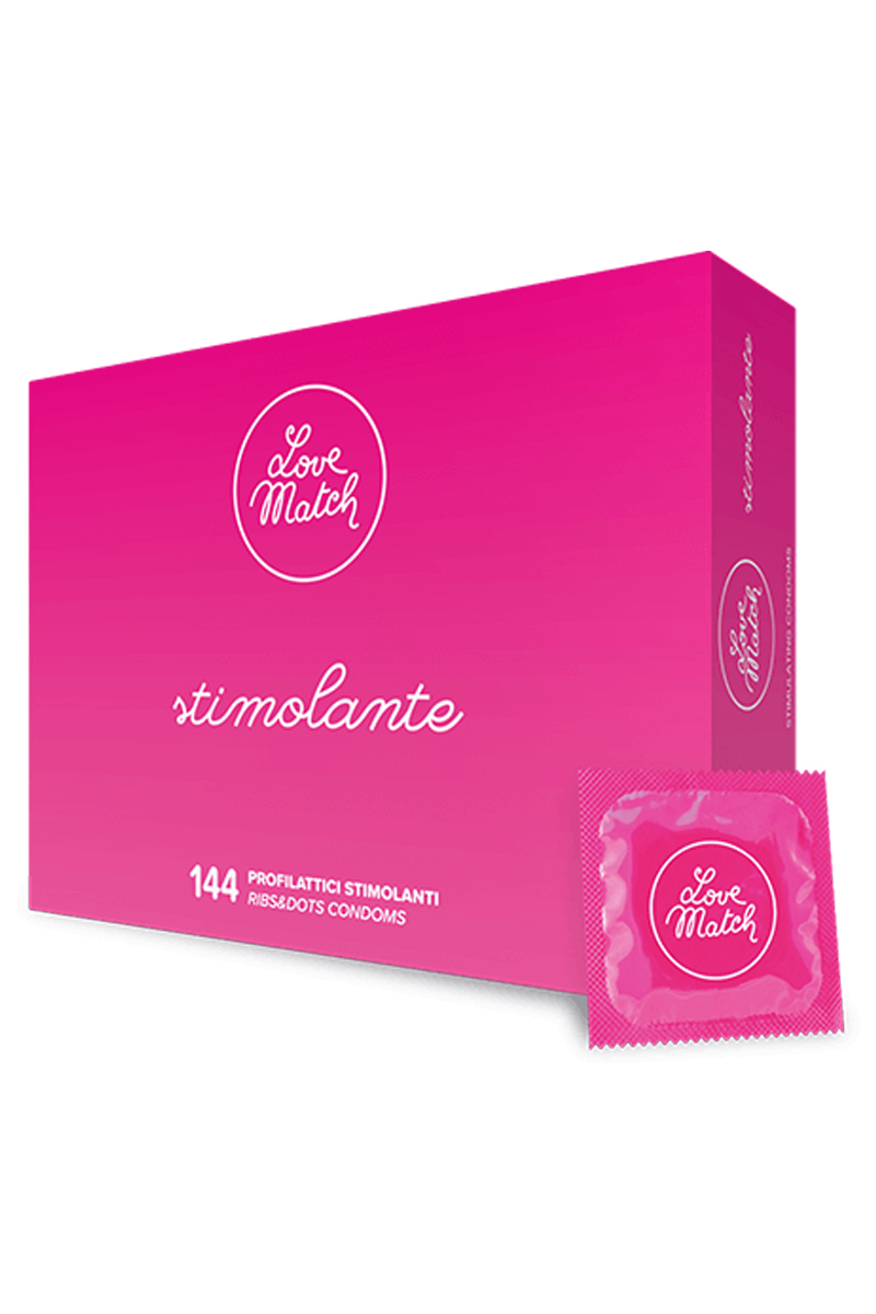 144 préservatifs texturés -Love Match-