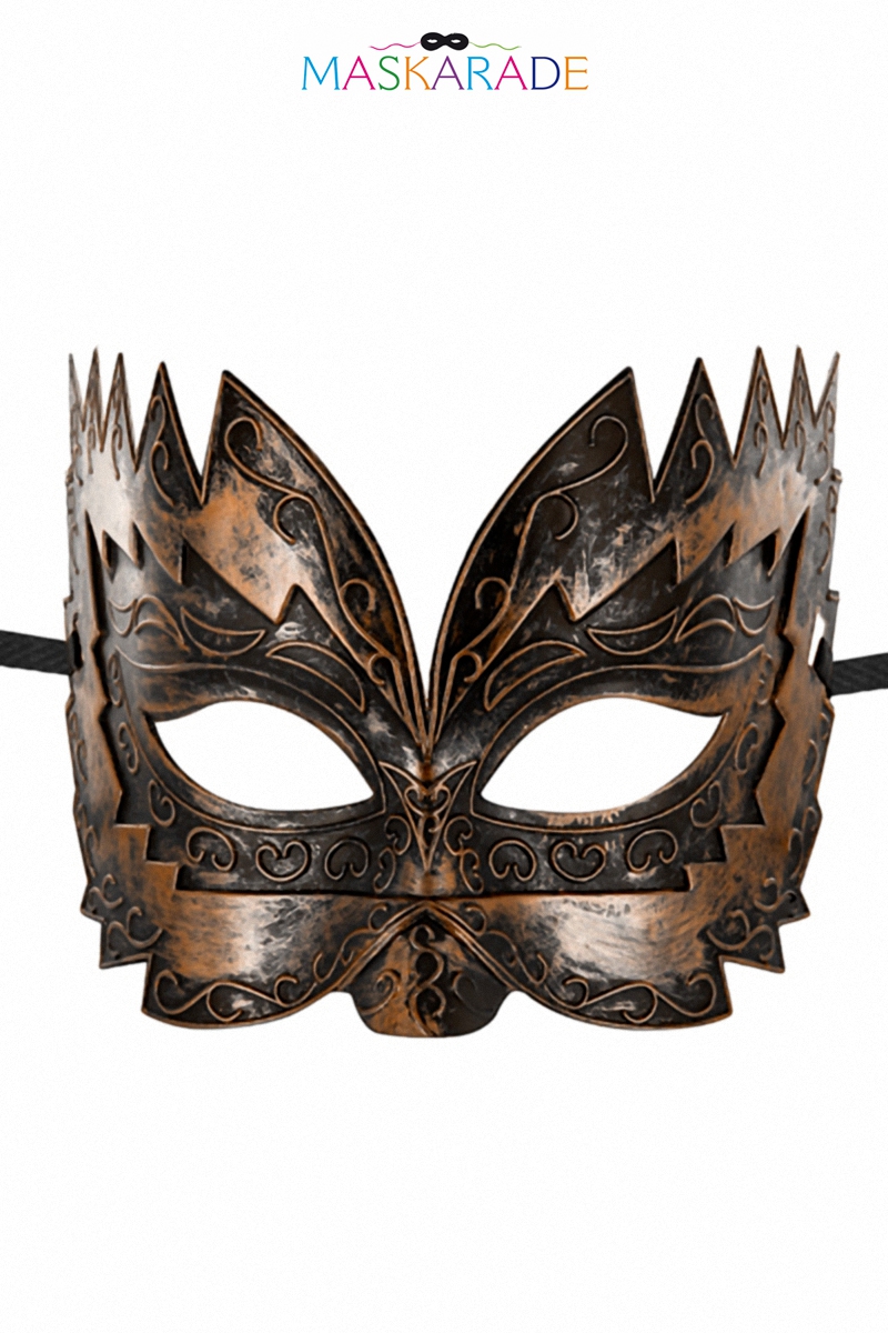 masque semi rigide cuivré Don Giovanni Maskarade