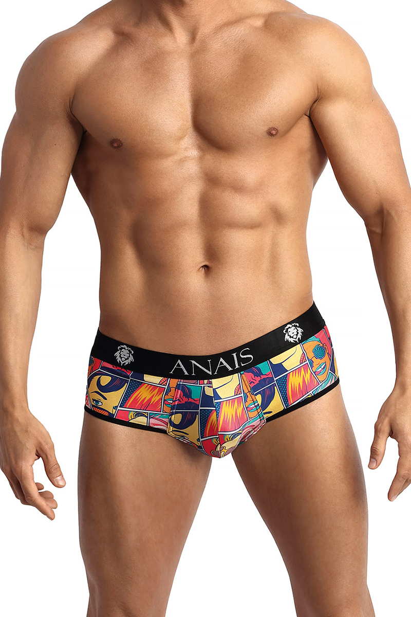 Jock bikini comics Anaïs For Men sur homme, vue de face