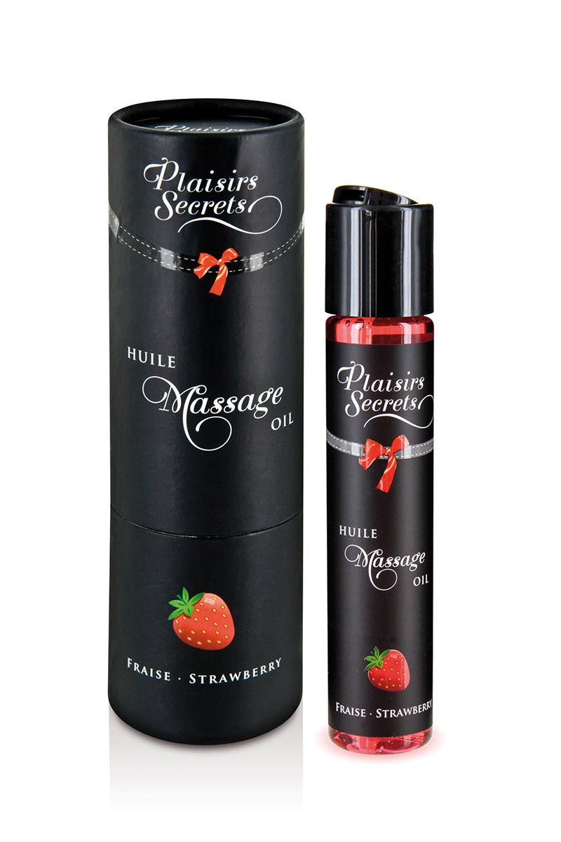 huile de massage gourmande fraise Plaisir Secret