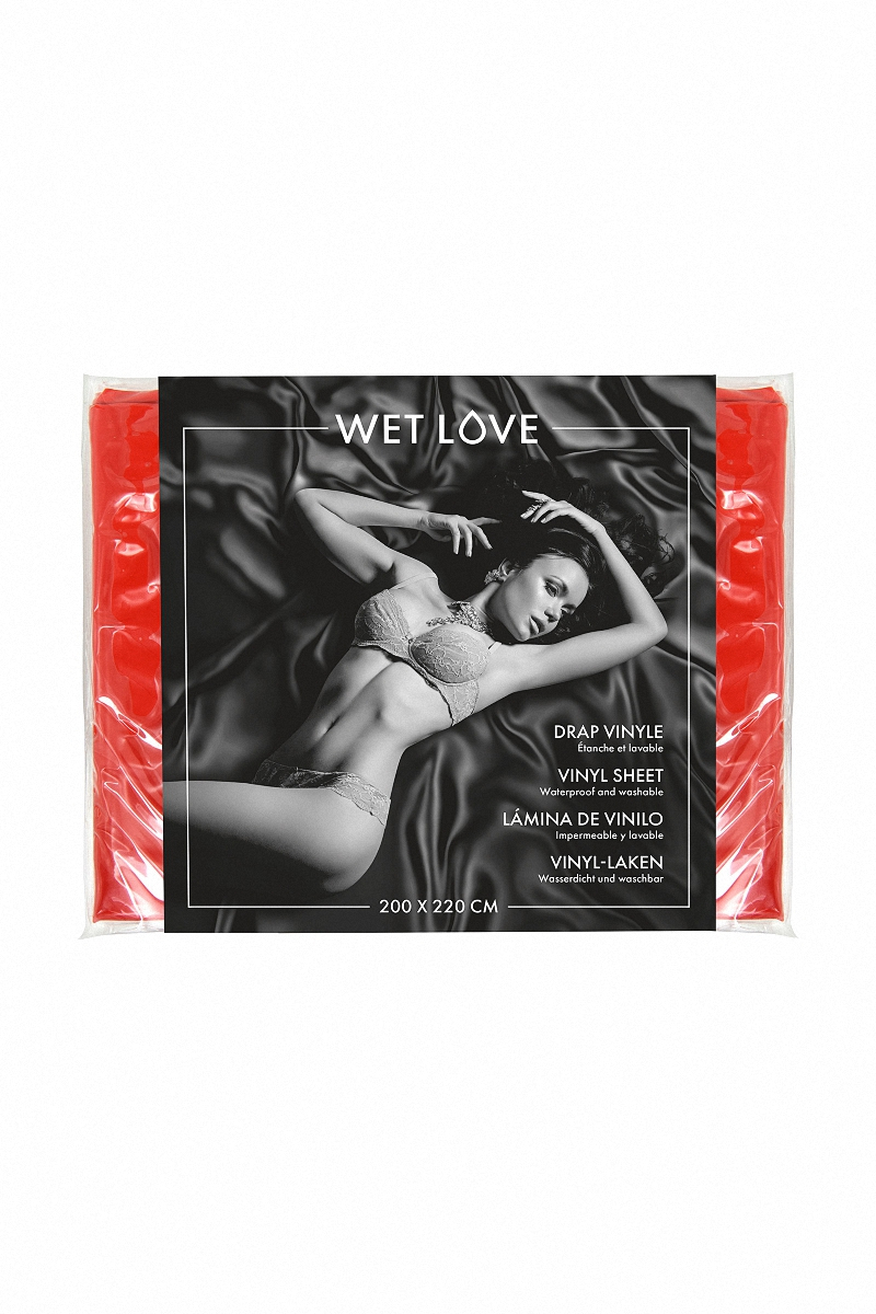 drap vinyle rouge 220 x 200 Fetish Tentation (2)