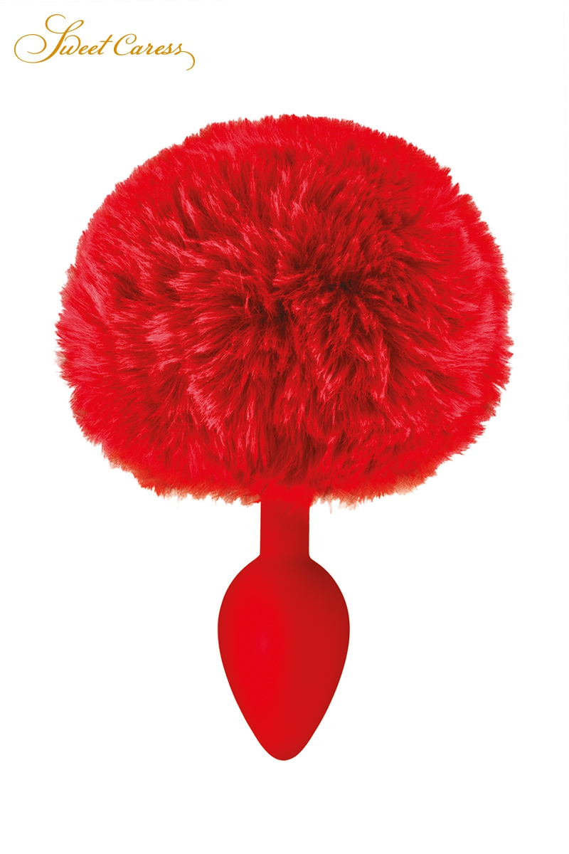 plug queue de lapin rouge Sweet Caress