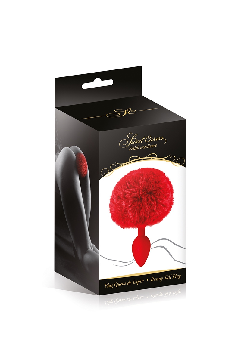 plug queue de lapin rouge Sweet Caress (2)