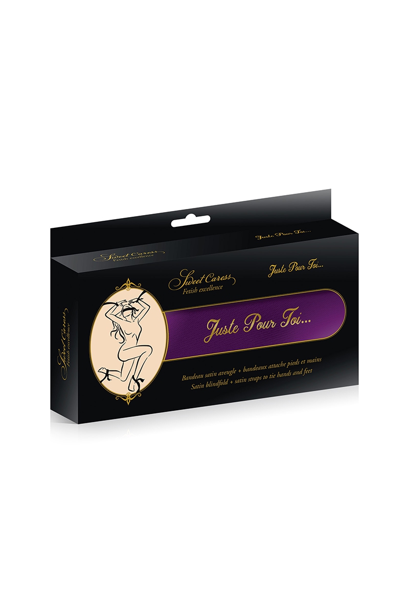 5 liens BDSM satin pourpre Sweet Caress (2)