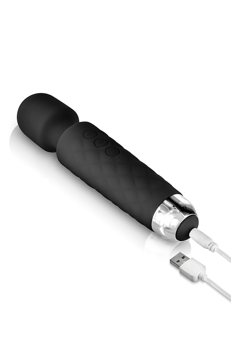 vibro "Love Wand" rechargeable noir Yoba (2)