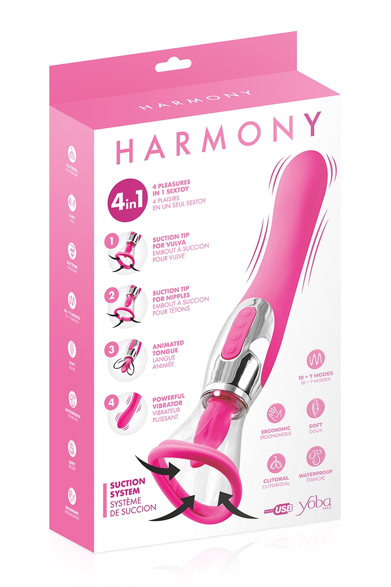 stimulateur 4 en 1 "Harmony" fuchsia Yoba (3)