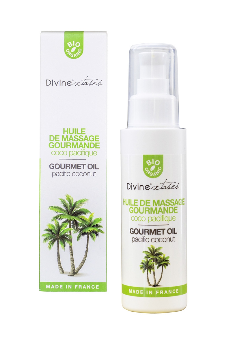 huile de massage gourmande coco Divinextases
