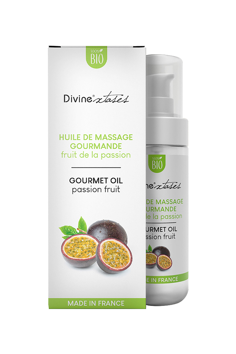 huile de massage gourmande fruits de la passion Divinextases