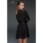 mini robe choker en mousseline F150 Noir HandMade (2)