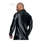 chemise wetlook et vinyle H064 Noir HandMade (2)