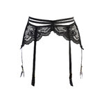 porte-jarretelles tulle et dentelle noir V-10712 Axami (4)