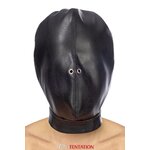 cagoule BDSM fermée simili cuir FETISH TENTATION