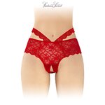 culotte ouverte rouge Marie-Fashion Secret-sur mannequin vue de face