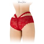 culotte ouverte rouge Marie-Fashion Secret-sur mannequin vue de dos