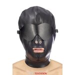 cagoule simili cuir avec bandeau amovible Fetish Tentation