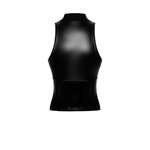 top zippé Glam vinyle et wetlook F324 NoirHandMade (3)
