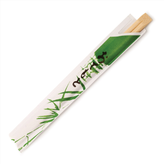 BAGUETTES CHINOISES EN SACHET 20 CM NATUREL BAMBOU