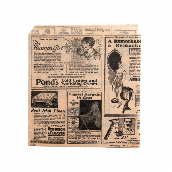 1000 PAPIER INGRAISSABLES OUVERT 2 CÔTÉS FAST FOOD \'TIMES\' 34 G/M2 17x18 CM NATUREL PARCH.INGRAISSABLE