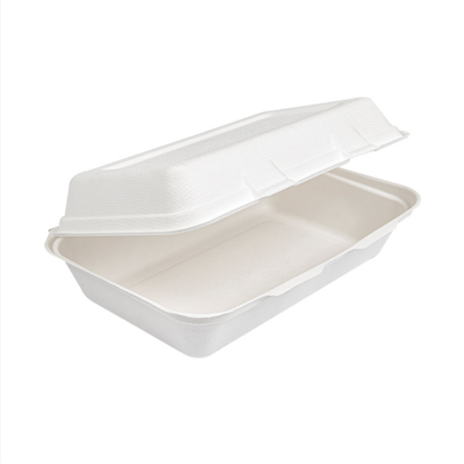 400 COQUILLES L \'BIONIC\' 1 L 16x24x7,5 CM BLANC BAGASSE
