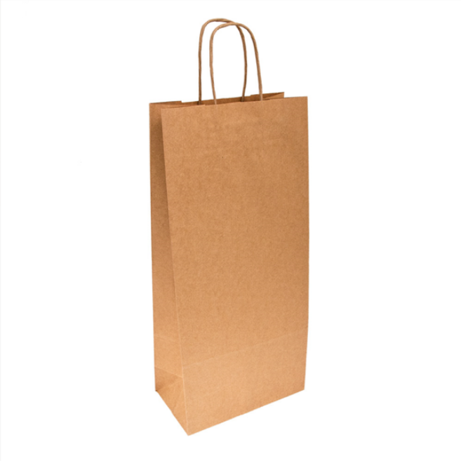 200 SACS SOS AVEC ANSES 2 BOUTEILLES 100 G/M2 18+10x39 CM NATUREL KRAFT