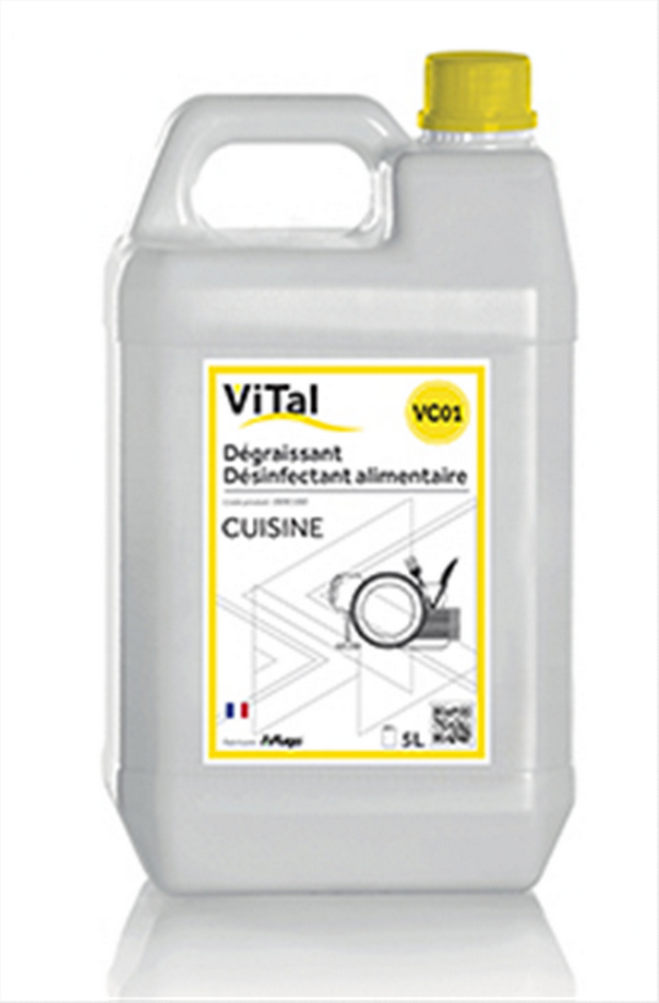 VITAL CUISINE DEGRAISSANT DESINFECTANT ALIMENTAIRE 5L