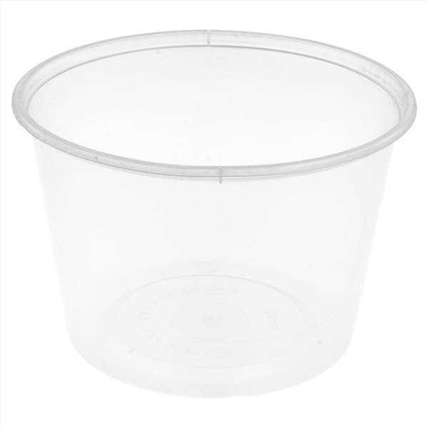 500 RÉCIPIENTS INJECTÉS MICRO-ONDABLES 525 ML Ø 11,5x8 CM TRANSPARENT PP