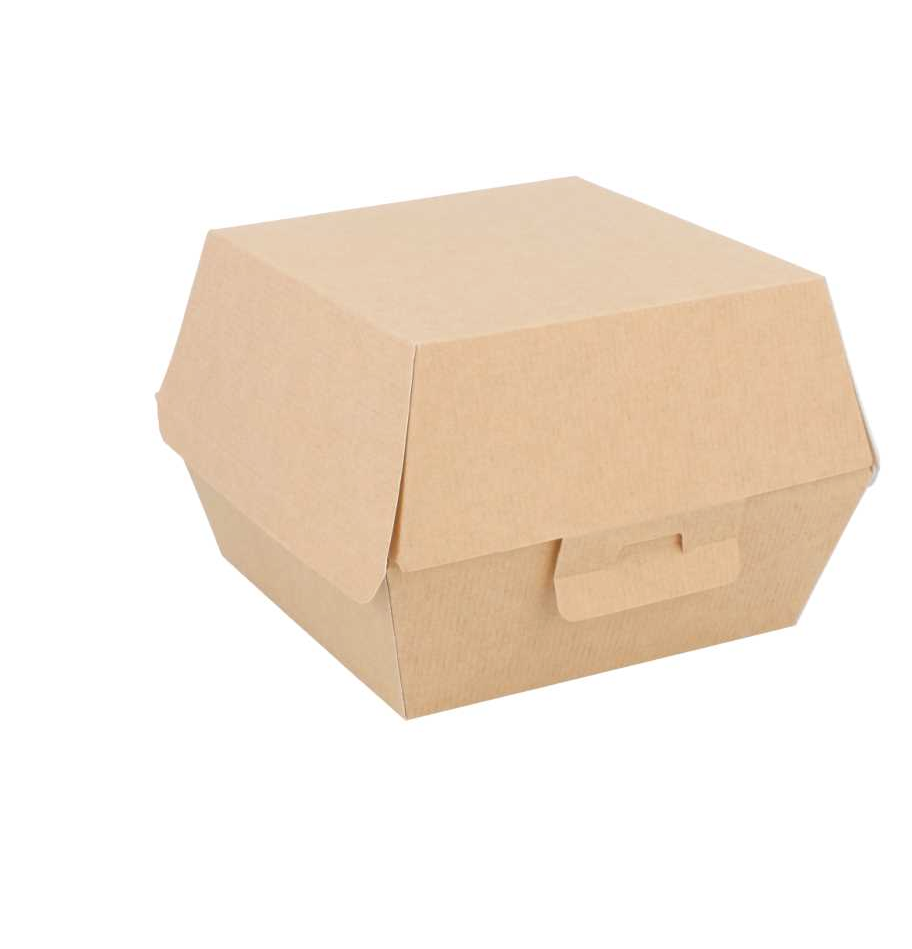 500 BOÎTES HAMBURGER \'THEPACK\' 220 G/M2 14,4x13,6x9,2 CM (L+) NATUREL CARTON ONDULÉ NANO-MICRO