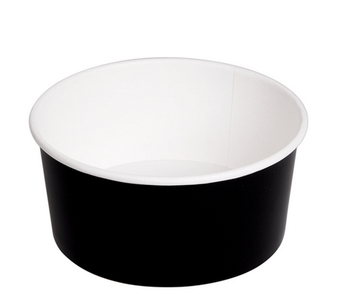 500 POTS SALADIERS 750 ML 320 + 18 PE G/M2 Ø 14,5/12,5x7 CM NOIR CARTON