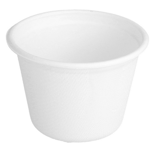 1000 POTS \'BIONIC\' 140 ML Ø 7,7x5,3 CM BLANC BAGASSE