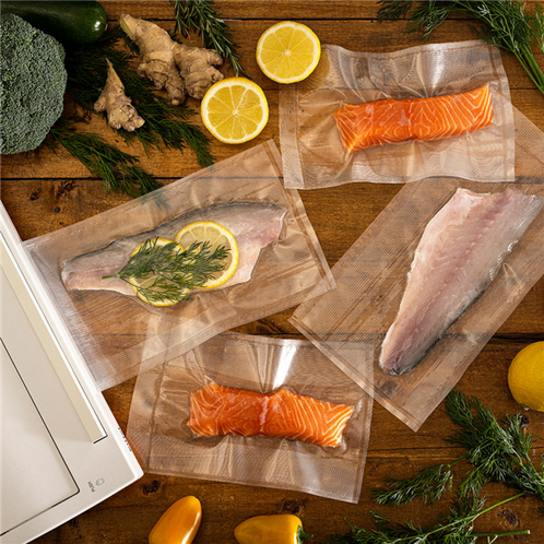 100 POCHES EMBALLAGE SOUS VIDE, GAUFRÉES 180 G/M2 90µ 25x35 CM TRANSPARENT PA/PE