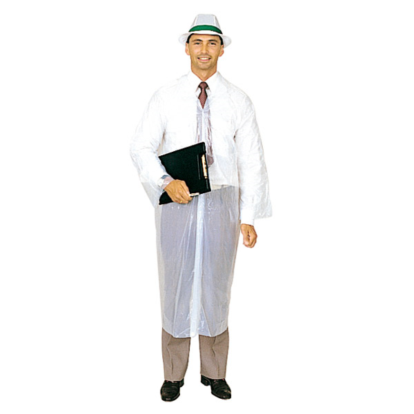 10 BLOUSES VISITEUR 20µ 130 CM BLANC LDPE