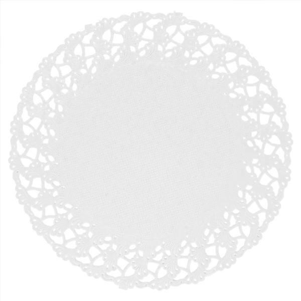 250 DENTELLES RONDES AJOURÉES 53 G/M2 Ø 14 CM BLANC PAPIER