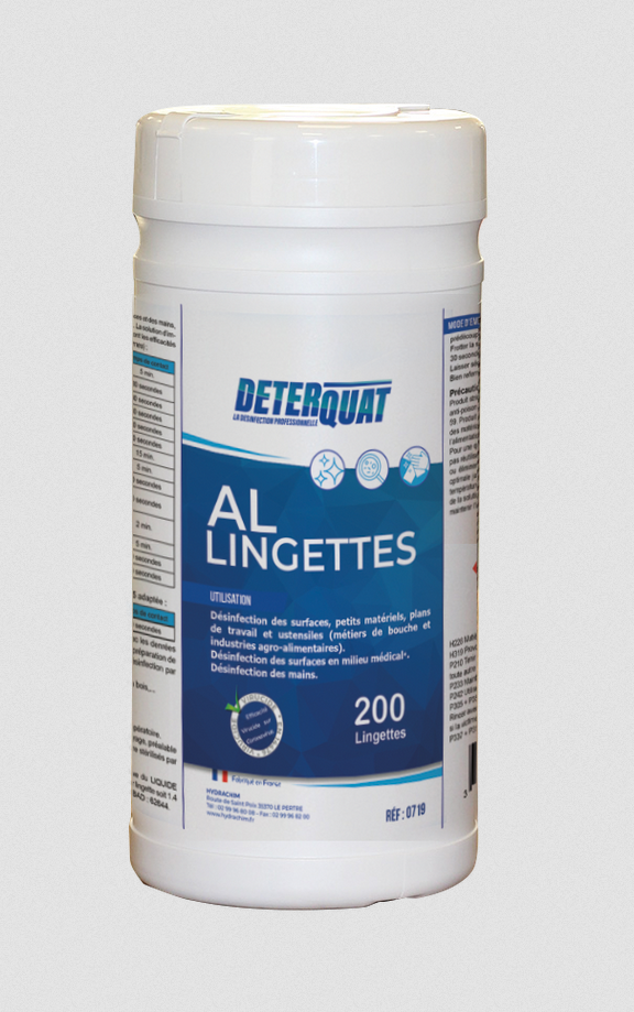 DETERQUAT AL LINGETTES DESINFECTANT  BTE DE 200