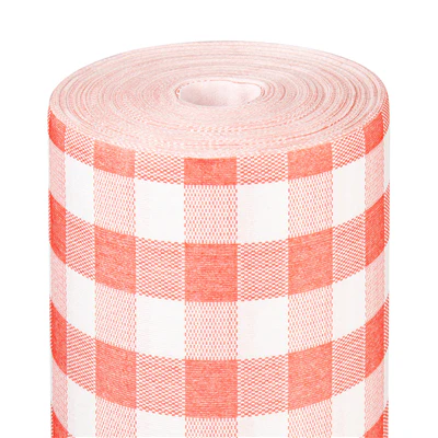 1TÊTE-À-TÊTE PRÉ. 120CM (20 FEU.) \'LIKE LINEN - VICHY\' 70 G/M2 0,40x24 M ROUGE SPUNLACE