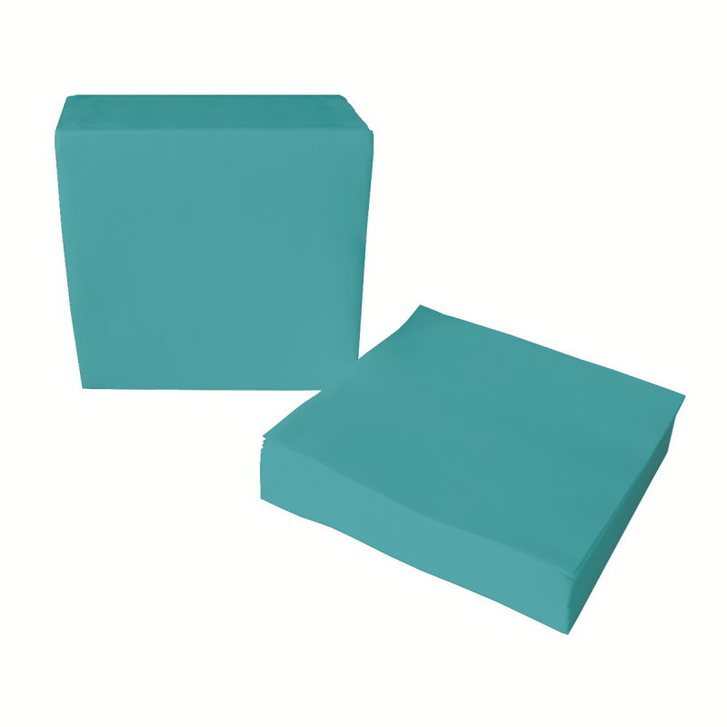 1200 SERVIETTES OUATE POINT A POINT 38X38 BLEU CARAIB
